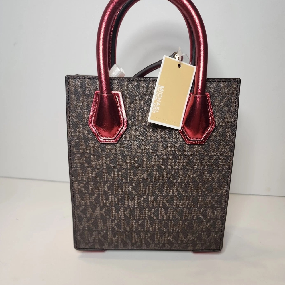 NEW Michael Kors Mercer Extra-Small Signature Logo Crossbody Bag NWT - Picture 3 of 6